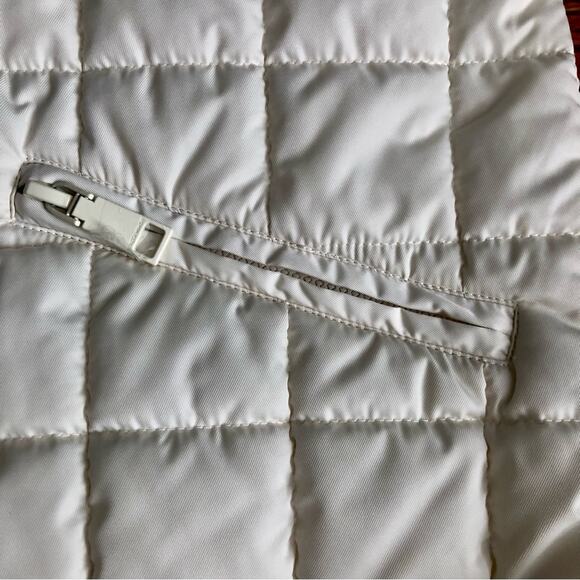 Rebecca Minkoff Box Quilt Puffer Zip Pockets White Cream Jacket Women’s Size S - Picture 5 of 12